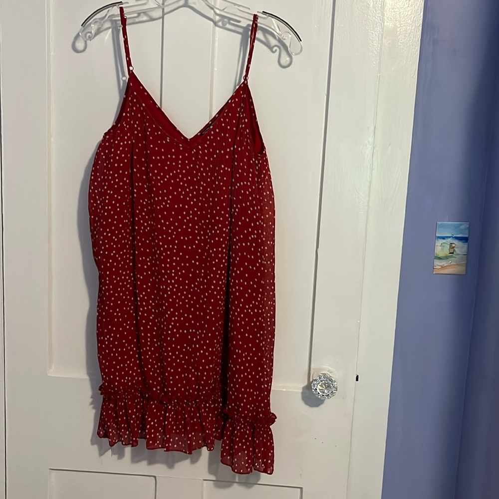 Flawed red polka dot dress by the fifth label xsmall